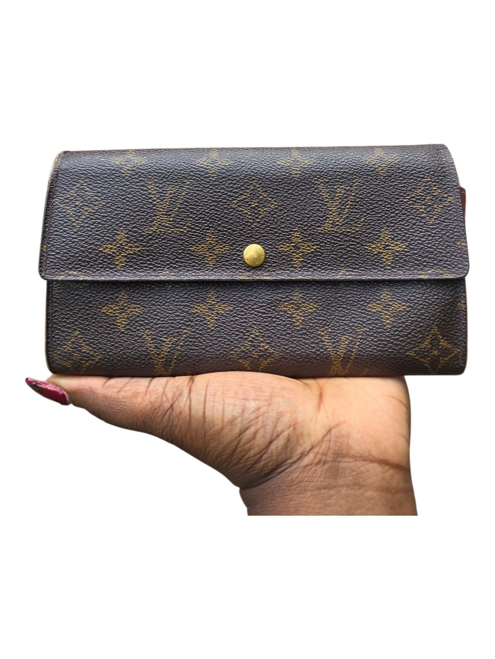 Louis Vuitton Brown Monogram Sarah Continental Wallet